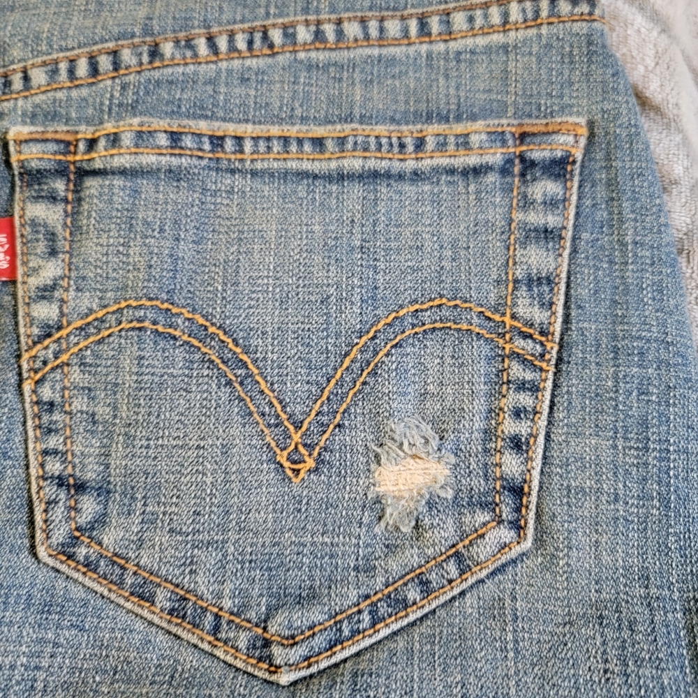 Levi's Light Blue Denim A-Line Skirt - Picture 4 of 8